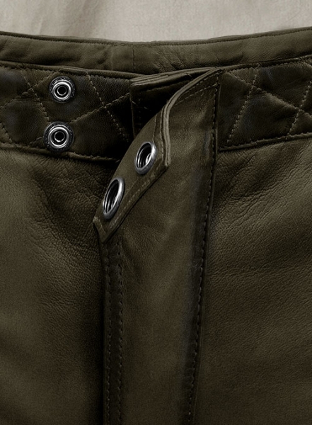 Outlaw Burnt Olive Leather Pants