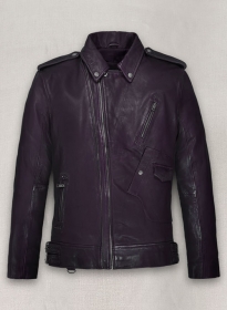 Falcon Purple Rider Leather Jacket