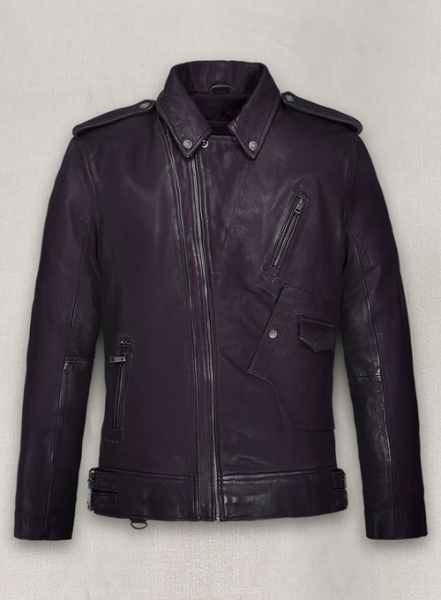Falcon Purple Rider Leather Jacket