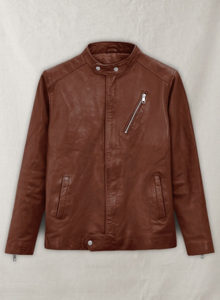 Motorad Tan Biker Leather Jacket