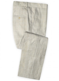 Italian British Checks Linen Pants