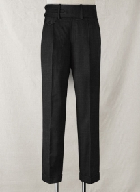 Napolean Dark Charcoal Double Gurkha Wool Trousers