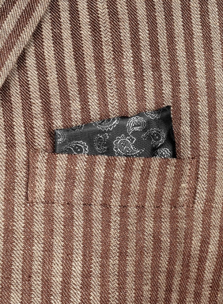 Italian Brown Stripe Linen Suit