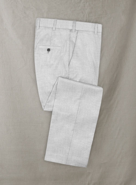 Stretch Ice Gray Wool Pants