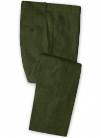 Safari Olive Green Cotton Linen Pants