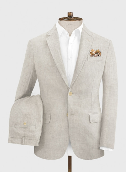 Pure Barn Beige Linen Suit