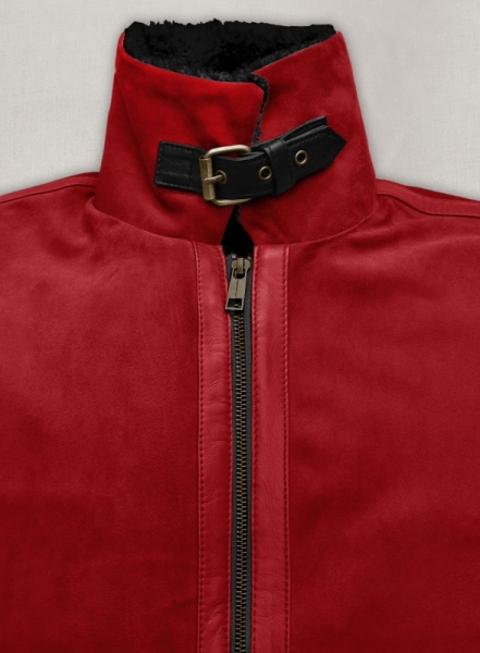 Dark red suede clearance jacket