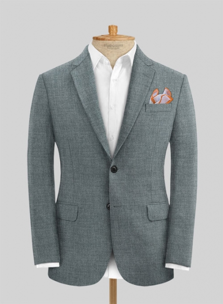 Solbiati Stone Gray Linen Suit : Made To Measure Custom Jeans For