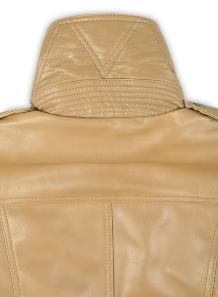 Soft Beige Wax Leather Jacket # 219