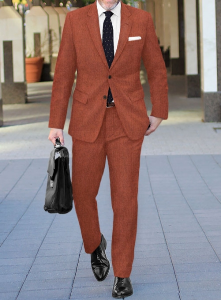 Melange Titan Rust Tweed Suit