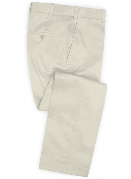 Light Beige Stretch Chino Pants