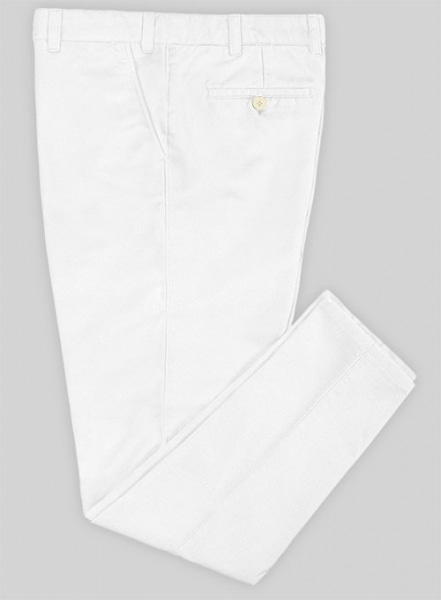 White Stretch Chino Pants