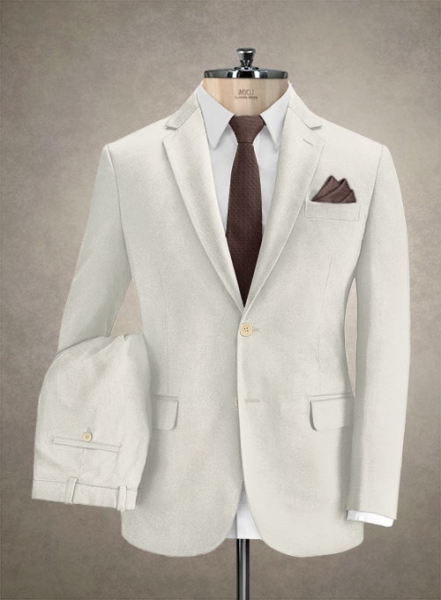 Caccioppoli Canvas Light Beige Cotton Suit