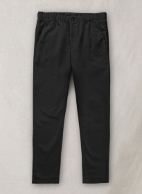 Easy Pants Black Cotton Canvas