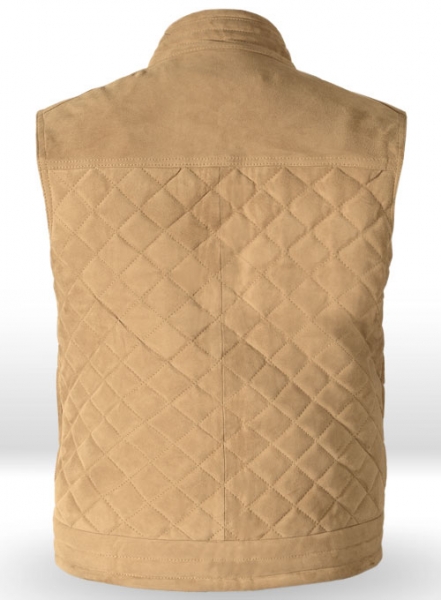 Latte Beige Suede Leather Vest # 324