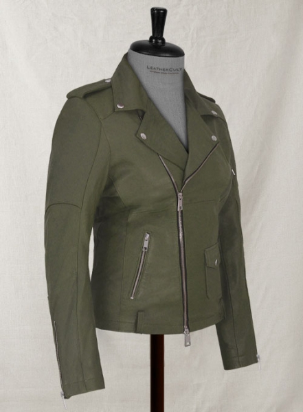 Basicallo Green Rihanna Leather Jacket #1