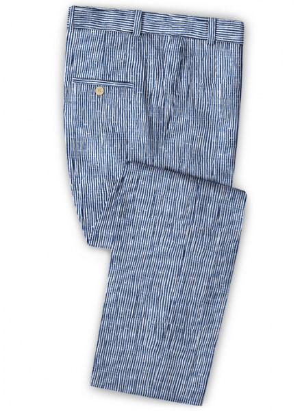 Caccioppoli Seersucker Gisde Pants