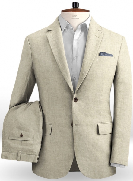 Solbiati Stone Beige Linen Suit