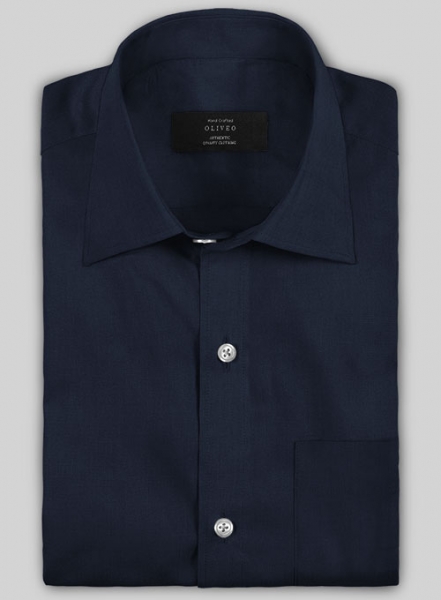 Navy Stretch Twill Shirt