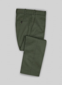 Caccioppoli Cotton Gabardine Oak Green Pants