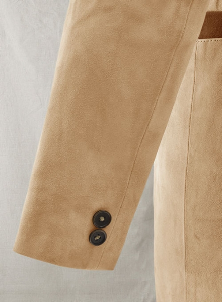 Latte Beige Suede Hampton Leather Blazer