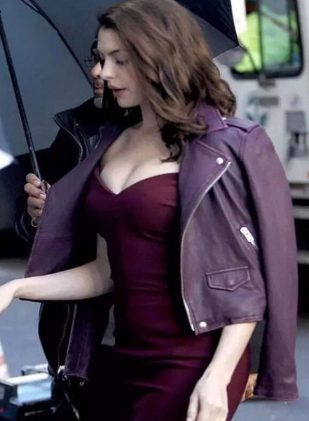 Anne Hathaway Ocean\'s Eight Leather Jacket