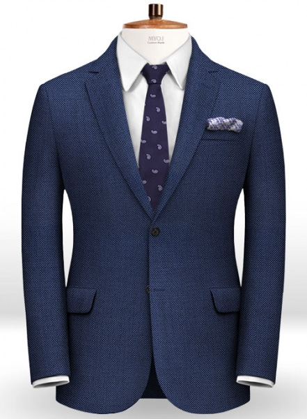 Birdseye Wool Royal Blue Suit