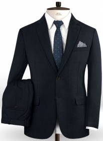 Stretch Blue Wool Suit