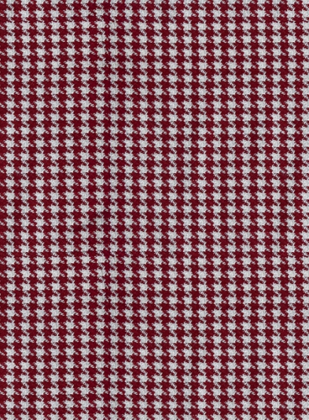 Reda Carmine Red Houndstooth Wool Jacket