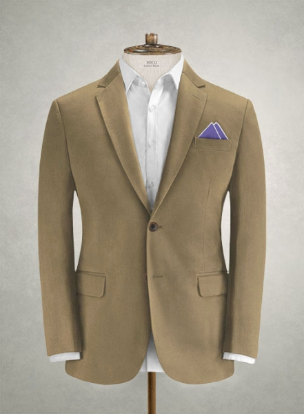 Italian Hunter Khaki Cotton Stretch Suit