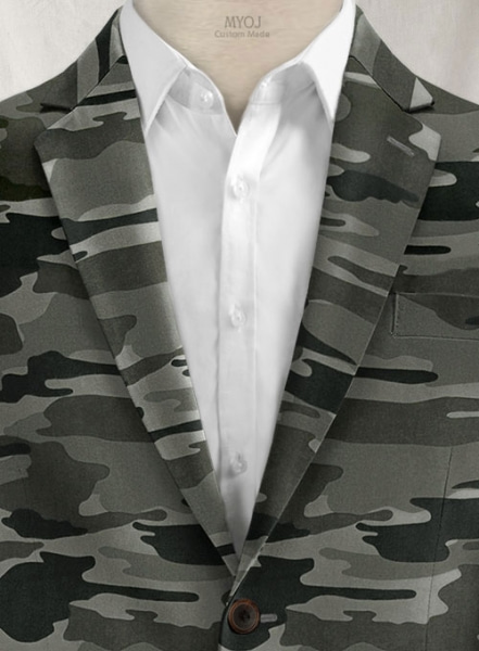 Gray Stretch Camo Jacket