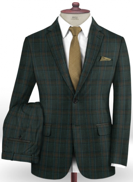 Napolean Nanti Green Wool Suit