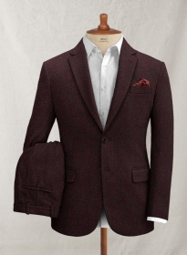 Italian Mahogany Red Tweed Suit