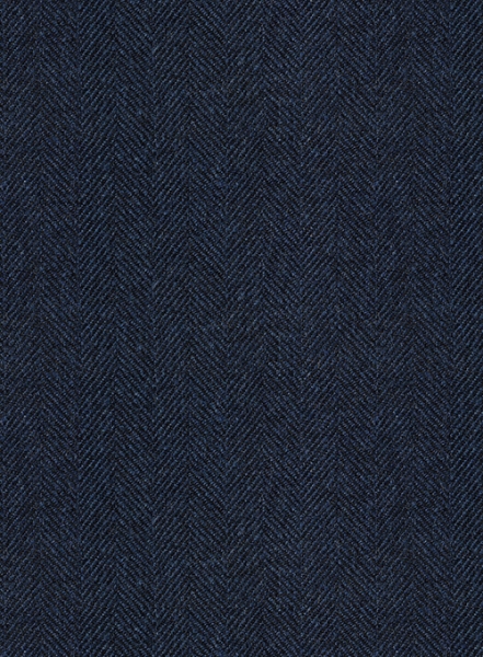 Showman Blue Herringbone Highland Tweed Trousers