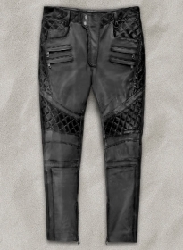 Outlaw Burnt Charcoal Leather Pants