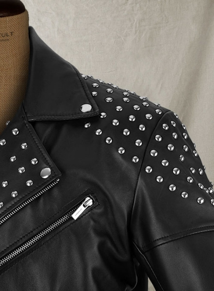 Studded Biker Leather Jacket