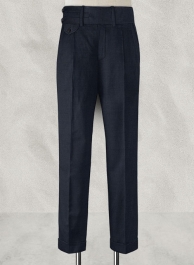 Napolean Dark Blue Double Gurkha Wool Trousers