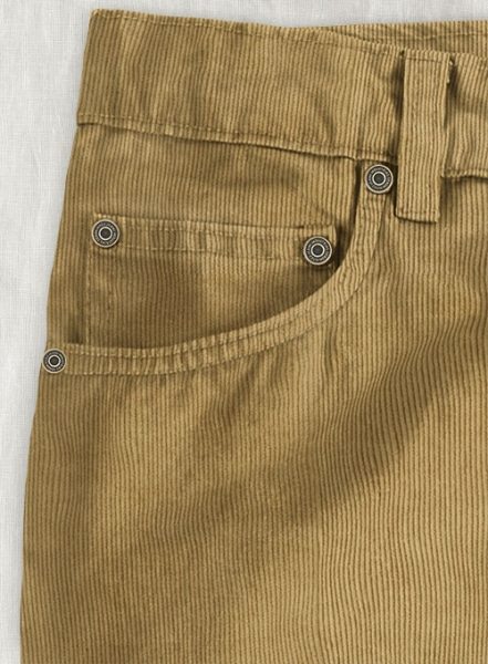 Khaki Stretch Corduroy Jeans