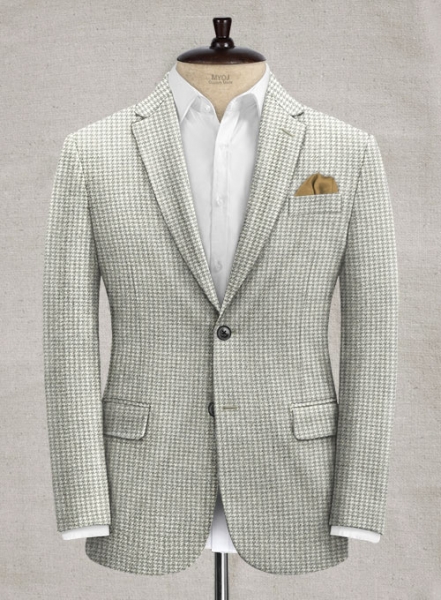 Houndstooth Light Gray Tweed Jacket