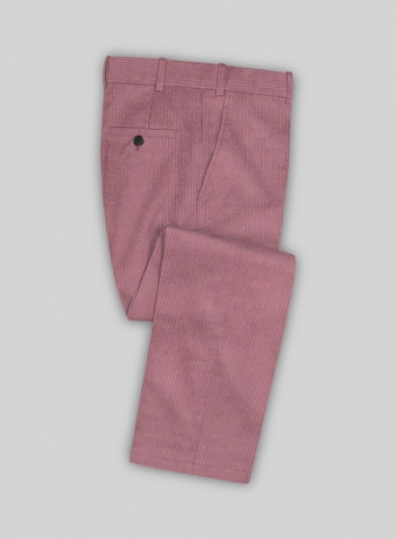 Pink Opera Stretch Corduroy Pants