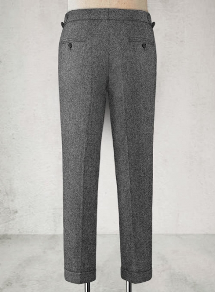 Rope Weave Gray Highland Tweed Trousers