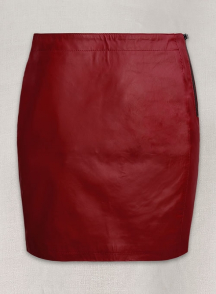 Zipper Leather Mini Skirt