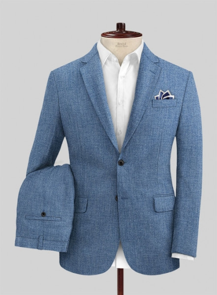 Solbiati Denim Light Blue Linen Suit