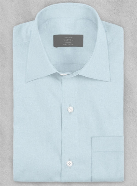 Light Blue Stretch Poplene Shirt - Half Sleeves