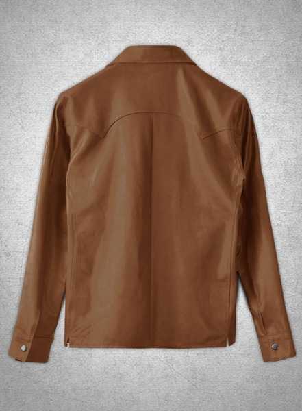 Light Weight Unlined Tan Leather Shirt