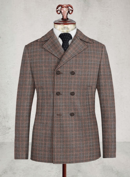 Tadeo Checks Tweed Pea Coat