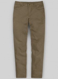 Earthy Brown Cotton Power Stretch Chino Jeans