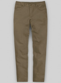 Earthy Brown Cotton Power Stretch Chino Jeans