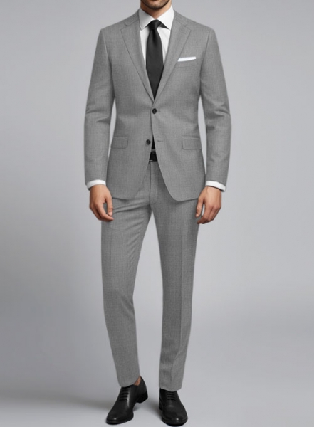 Reda Worsted Mid Gray Pure Wool Suit