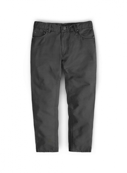 Kids Summer Weight Dark Gray Chino Jeans